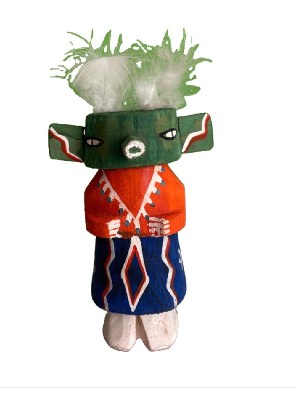 Kachina Doll Hopi Pueblo 4.5" Route 66 Mid Century Hand Painted Unsigned